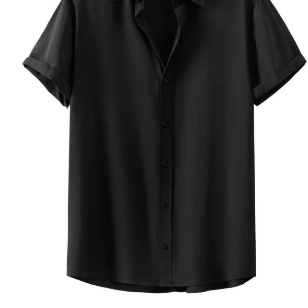 Casual Men's Black Shirt - Picture 2 of 8